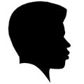 Black African American profile picture, Man from the side with afro harren. Black Men African American with Dreadlocks hairstyle,