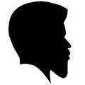 Black African American profile picture, Man from the side with afroharren. Black Men African American with Dreadlocks hairstyle, a