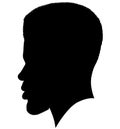 Black African American profile picture, Man from the side with afroharren. Black Men African American with Dreadlocks hairstyle, a