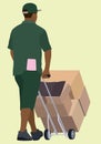 Black or African Delivery Man Royalty Free Stock Photo