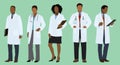 Black or African Doctors in Lab Coats