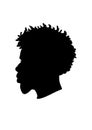 Afro man silhouette