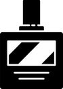 Black Aftershave icon isolated on white background. Cologne spray icon. Male perfume bottle. Vector Illustration