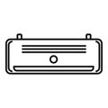 Black air conditioner icon, outline style