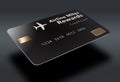 A black air miles rewards credit card is seen isolated