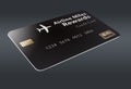 A black air miles rewards credit card is seen isolated