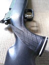 Black air rifle stock and trigger Royalty Free Stock Photo