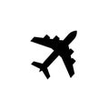 Black airplane icon.