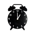 Black alarm clock isolated on white background Royalty Free Stock Photo