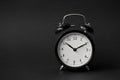 Black alarm clock show 10 hour vintage modern