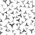 Black Albatross icon isolated seamless pattern on white background. Vector Royalty Free Stock Photo