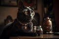 black alchemy cat Royalty Free Stock Photo