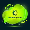 Black Algorithm icon isolated on black background. Algorithm symbol design from Artificial Intelligence collection