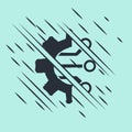 Black Algorithm icon isolated on green background. Algorithm symbol design from Artificial Intelligence collection