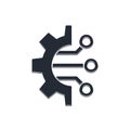 Black Algorithm icon isolated on white background. Algorithm symbol design from Artificial Intelligence collection