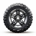 Black All Terrain Vehicle Tire - Royalty Free Vector Image