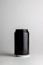 Black aluminum can on a white background. Mock-up Royalty Free Stock Photo