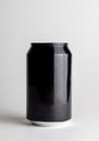Black aluminum can on a white background. Mock-up Royalty Free Stock Photo
