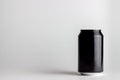 Black aluminum can on a white background. Mock-up Royalty Free Stock Photo