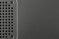 Black aluminum and Ventilation holes of computer case Royalty Free Stock Photo