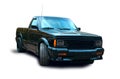 Black American pickup. White background. Royalty Free Stock Photo