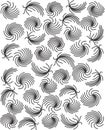 Black &amp white twirl ornamental pattern background cdr x6 Royalty Free Stock Photo