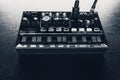 Black analog synthesizer