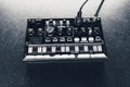 Black analog synthesizer