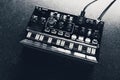 Black analog synthesizer