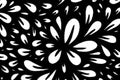 Black and white flower printed cloth for background