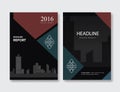 Black annual report cover Leaflet Brochure Flyer design template