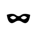 Black anonymous mask vector icon isolated on white Royalty Free Stock Photo