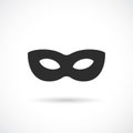 Black anonymous mask vector icon