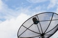 Black antenna communication satellite dish