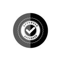 Black Approved Stamp Check Mark Royalty Free Stock Photo