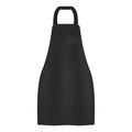 Black apron icon, realistic style