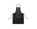 Black apron template. Protective clothing for cooks and factory workers durable cotton fabric.
