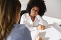 Black Architect Women Talking Plans And Housing Project Royalty Free Stock Photo