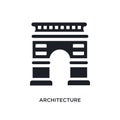 black architecture isolated vector icon. simple element illustration from architecture and travel concept vector icons. Royalty Free Stock Photo