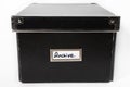 Black Archive Box front view Royalty Free Stock Photo