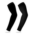 Black Arm Sleeve UV Protection For Template On White Background