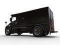 Black armored box truck - low side view