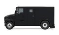 Black Armored Truck Isolated