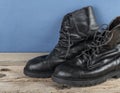 Black army boots Royalty Free Stock Photo