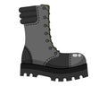 Black army boots, military shoes uniform