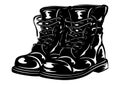 Black army boots Royalty Free Stock Photo