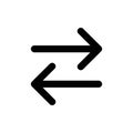 Black arrow icon. The arrow icon shows the direction. Vector arrow icon. Illustration of the arrow. Logo arrows icon