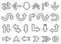 Black arrow icons set. Vector illustration Royalty Free Stock Photo