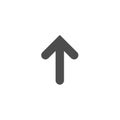 Black arrow up icon. Isolated on white. Upload icon. Upgrade sign. Royalty Free Stock Photo