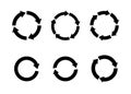 Black arrows in circular motion
